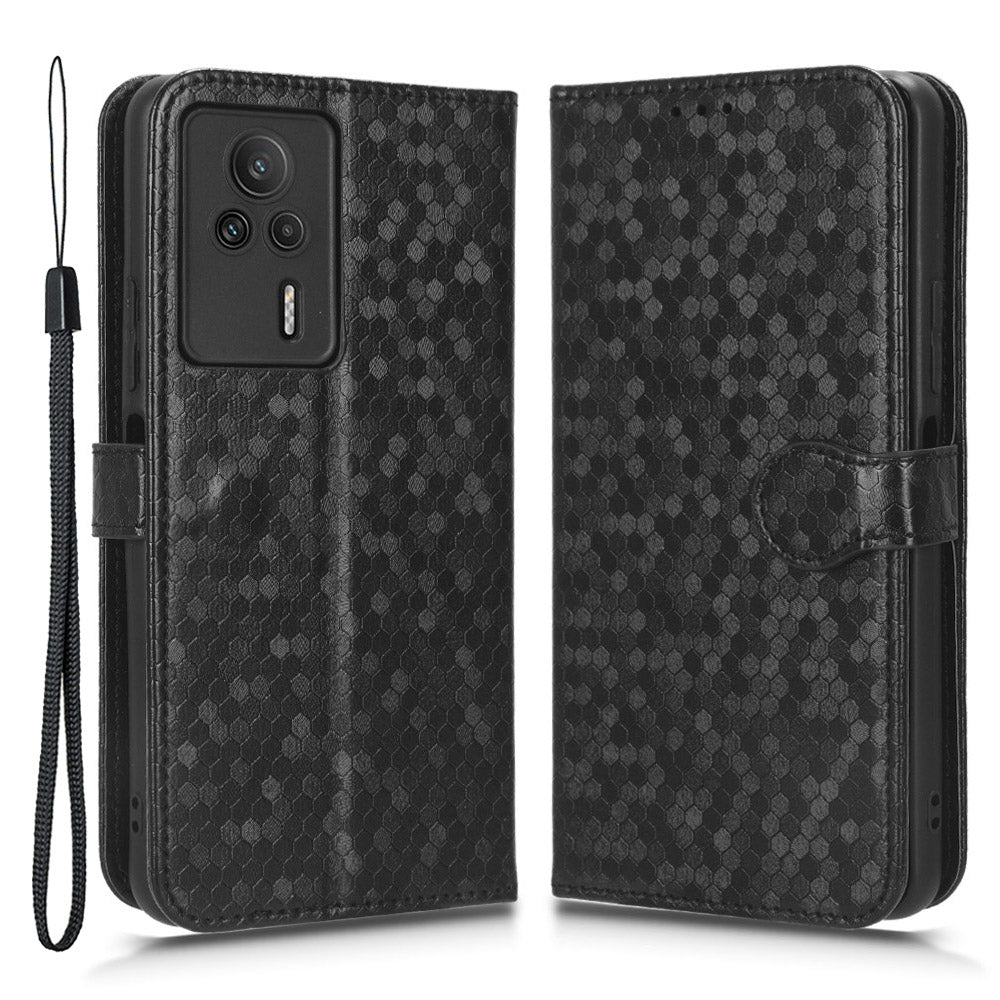 Anti-drop Leather Phone Cover For Xiaomi Redmi K60E 5G Dot Pattern Imprinted Wallet Stand Protective Phone Case Anti-drop Leather Phone Cover For Xiaomi Redmi K60E 5G Dot Pattern Imprinted Wallet Stand Protective Phone Case